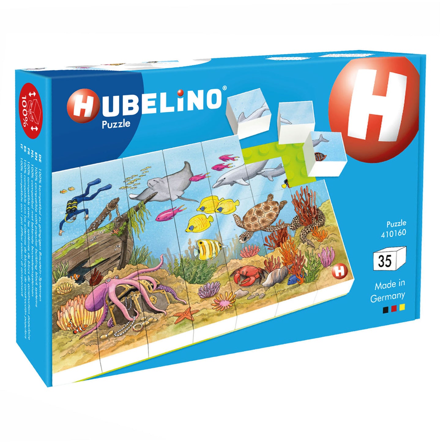 Hubelino -Block -Puzzle Unterwasserwelt, 35st.