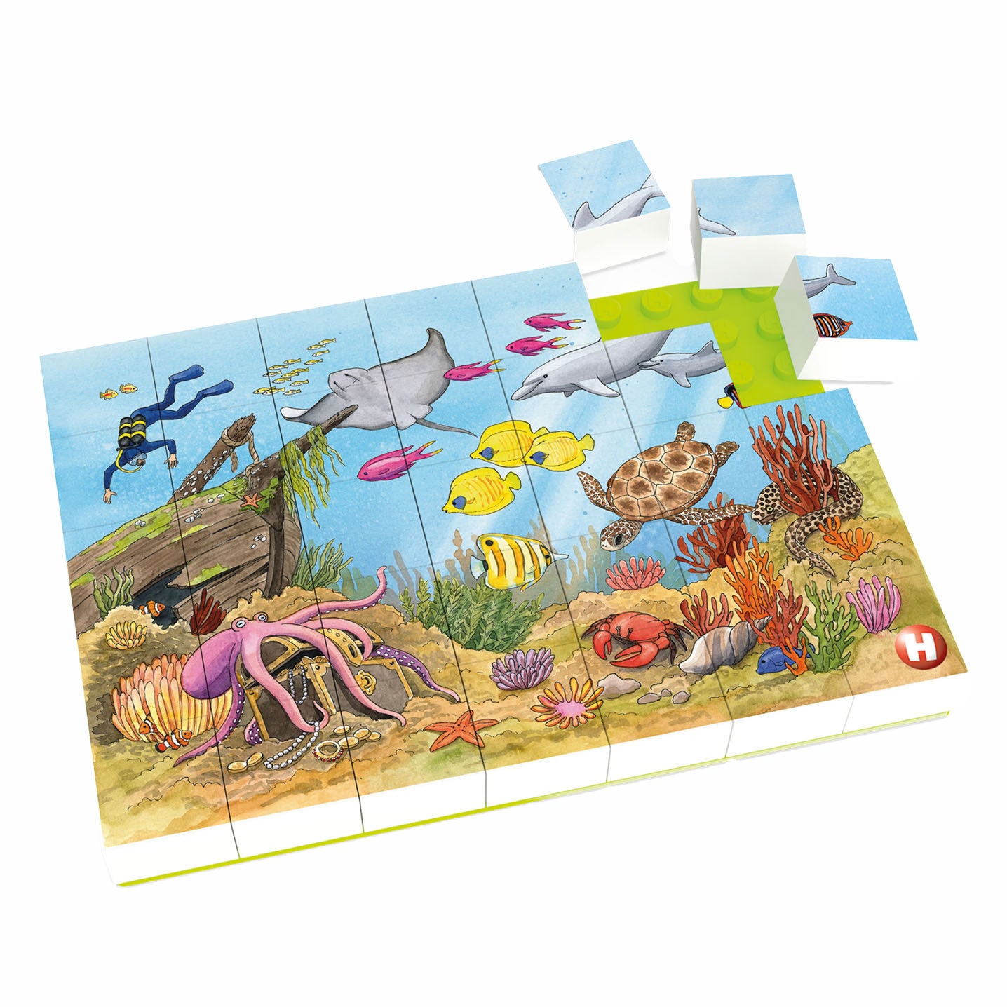 Hubelino -Block -Puzzle Unterwasserwelt, 35st.