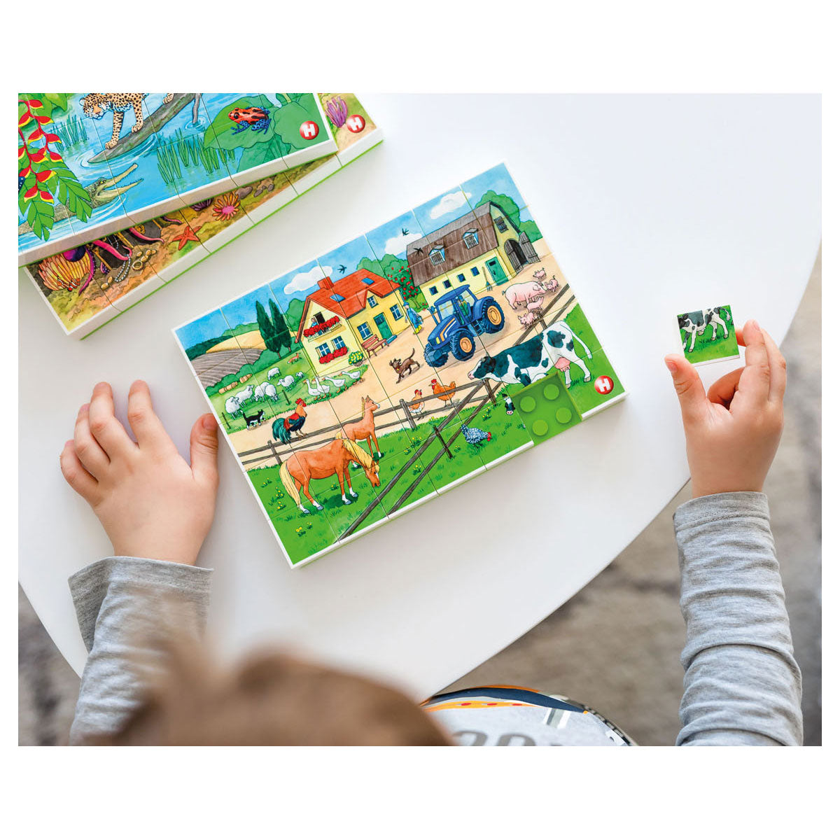 Hubelino -Block -Puzzle -Lebensdauer auf der Farm, 35st.