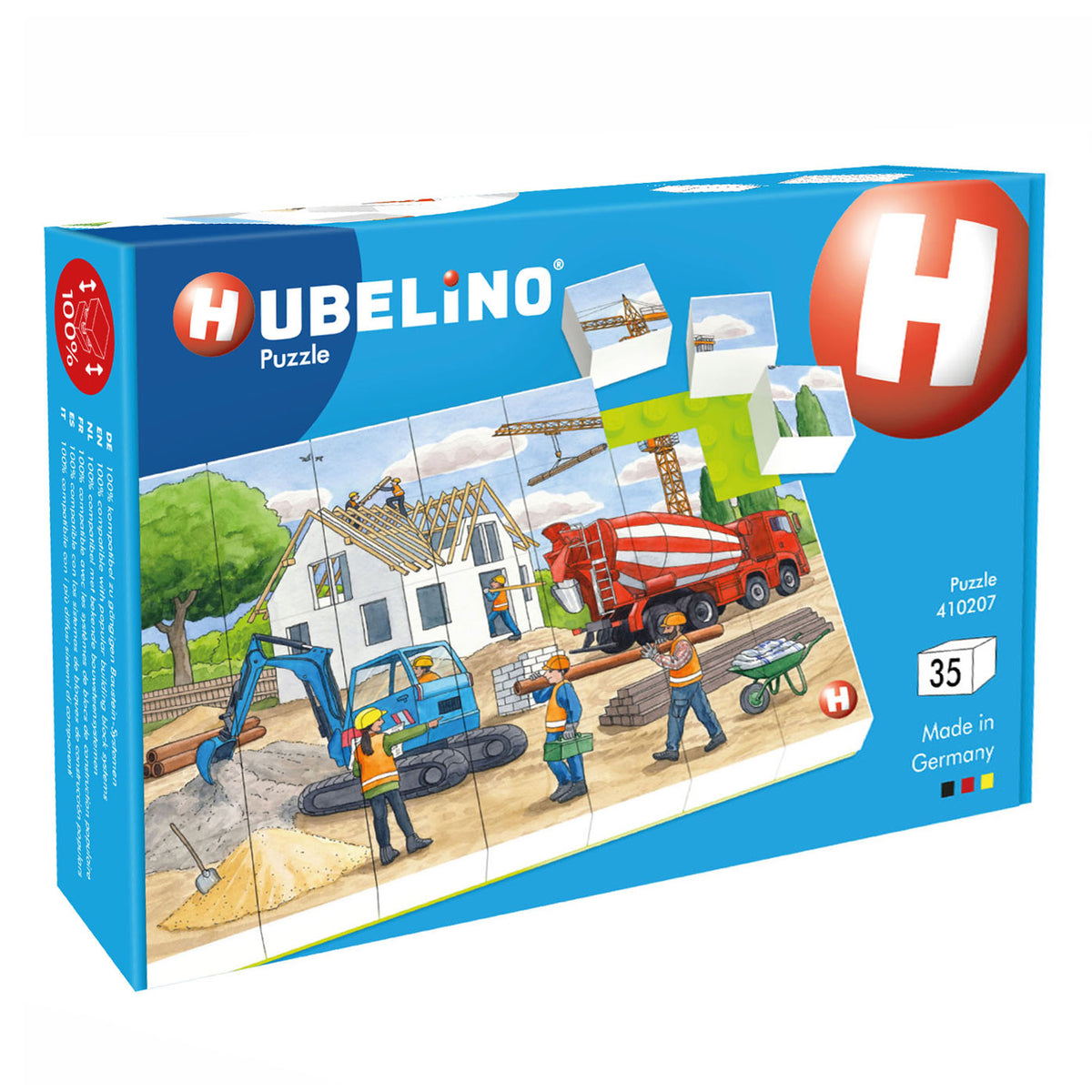 Hubelino -Block -Puzzle auf der Baustelle, 35st.