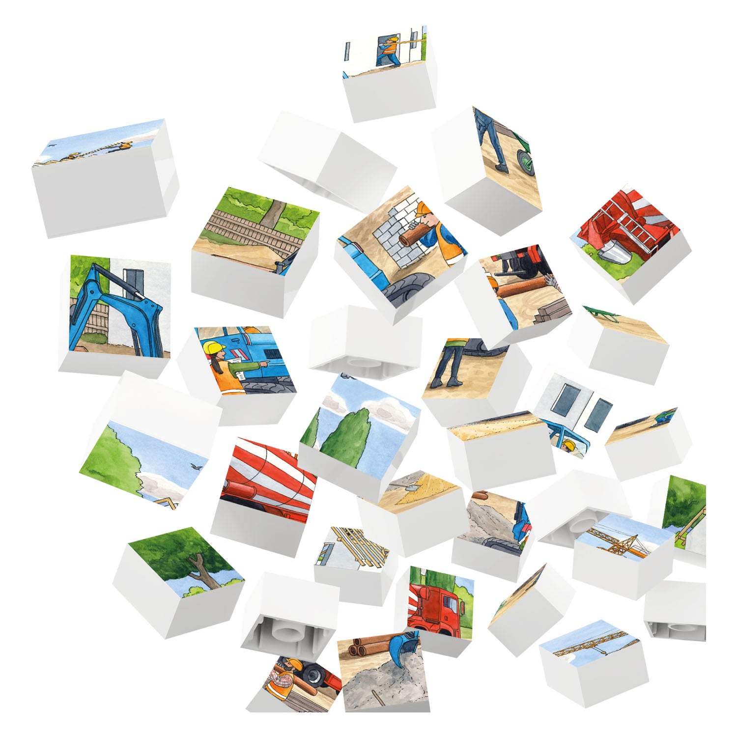 Hubelino -Block -Puzzle auf der Baustelle, 35st.