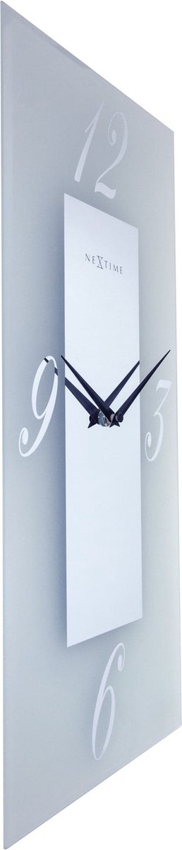 Nexttime dali – Wanduhr – 20 × 50 cm – Glas – mattierter Spiegel – geräuschlos