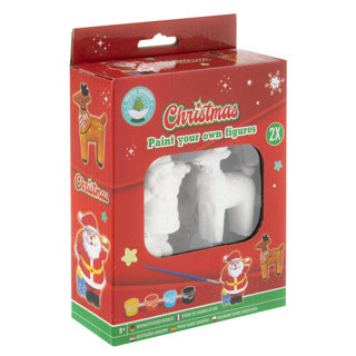 Malen Sie Ihre eigenen Weihnachtsfiguren, Set von 2 Teilen