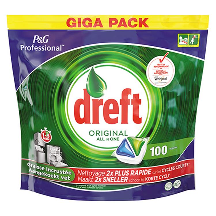 Dreft 1052736 – vaatwastabl.original All-in-1 100 Tabs | 1 Stk