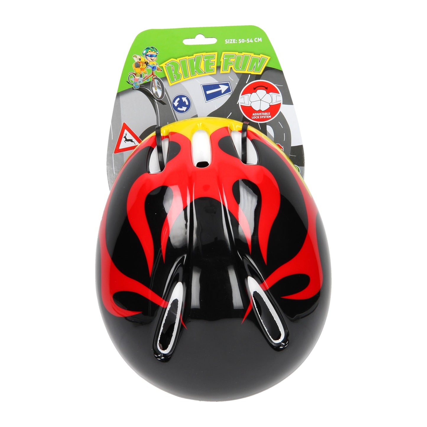 Johntoy Fahrradhelm, Größe 50-54 - Schwarz