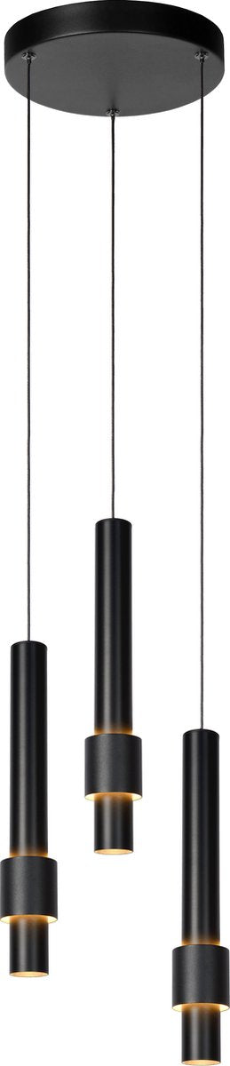 Lucide Margary - Hängelampe - ø 28 cm - LED dimmbar - 3x4w 2700k - Schwarz