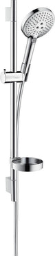 Hansgrohe Raindance Select S 120 Unique Puro Brausestangenset – 65 cm – Chrom – 3 Strahlarten – Handbrause Durchmesser 125 mm