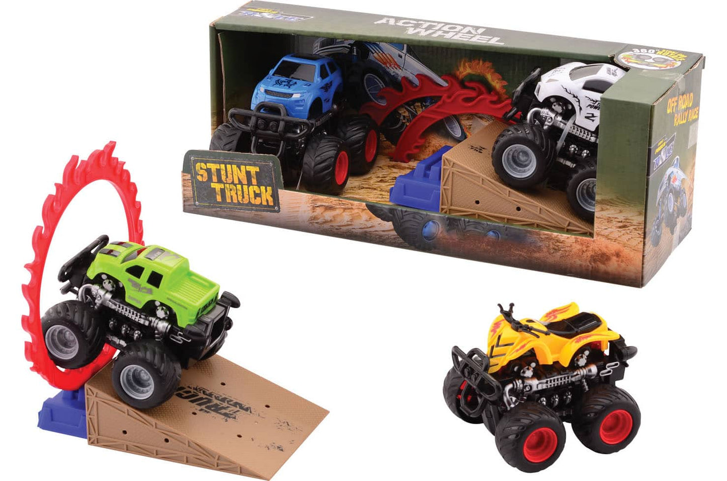 Cilgro Johntoy Off Road 2 Stunt -Rennfahrer in der Box