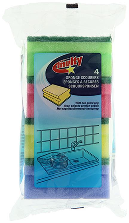 Multy 1002226 – Schwamm mit 4 Griffen | 16 Stück
