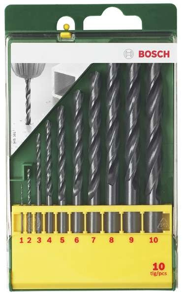Bosch 10-teiliger HSS-R-Metallbohrer-Set