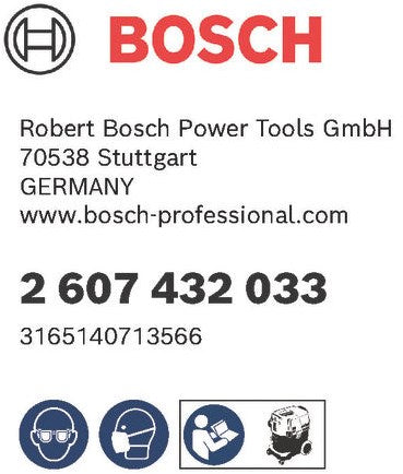 Bosch Zubehör Zellulose-Flachfaltenfilter Gas35-55 | 2607432033 - 2607432033