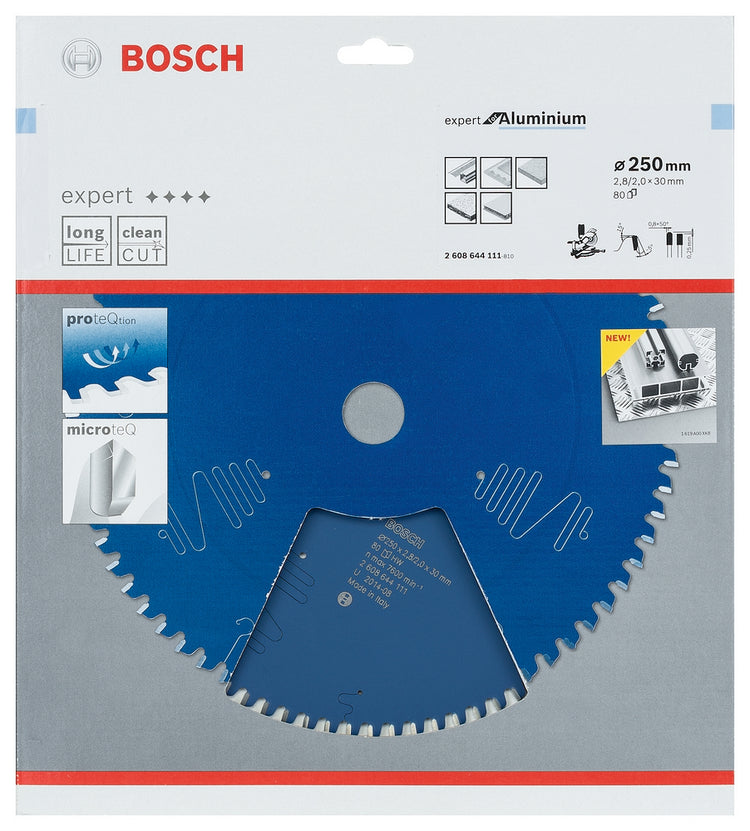 Bosch Zubehör Kreissägeblatt Expert für Aluminium 250 x 30 x 2,8 mm, 80 - 1 Stück(e) - 2608644111 - 2608644111