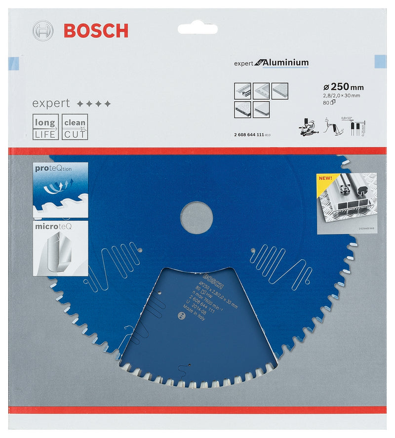 Bosch Zubehör Kreissägeblatt Expert für Aluminium 250 x 30 x 2,8 mm, 80 - 1 Stück(e) - 2608644111 - 2608644111
