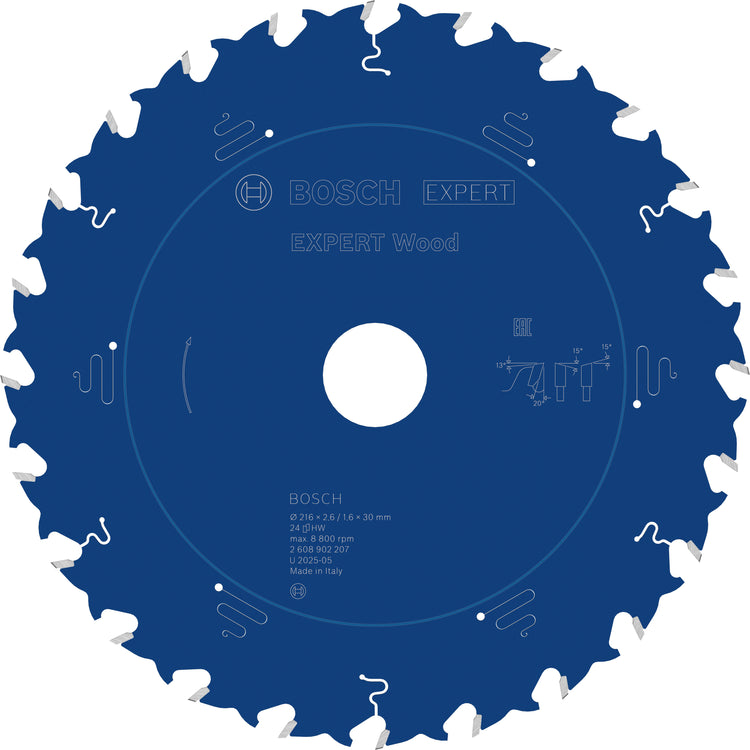 Bosch Zubehör Expert Holzkreissägeblatt | 216 x 2,6 1,6 x 30 mm | t24 - 2608902207
