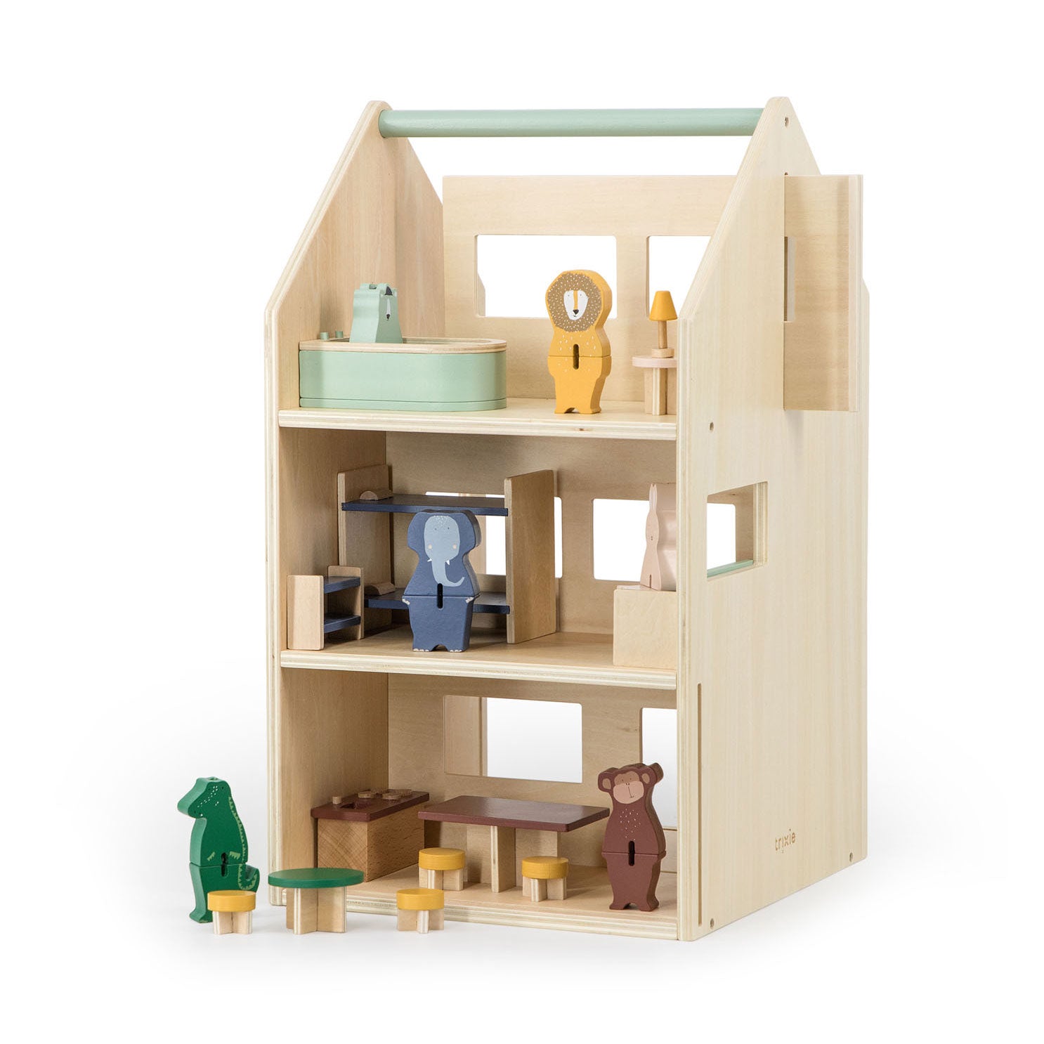 Trixie Wooden Dollhouse mit Accessoires