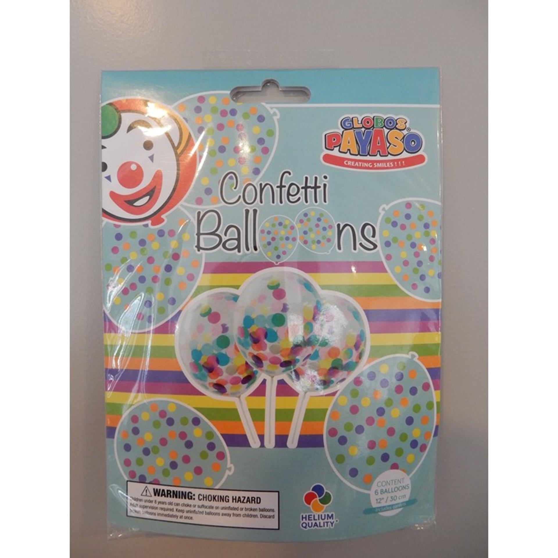Ballon Konfetti 6 Teile 30 cm