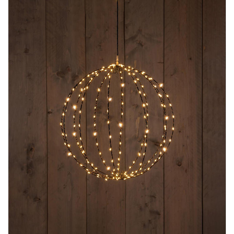 Anna's Collection beleuchtete Kugel, 40 cm, 192 LEDs, klassisch warm, mit Blitzfunktion, Timer-Dimmer, 5 Meter langes Kabel