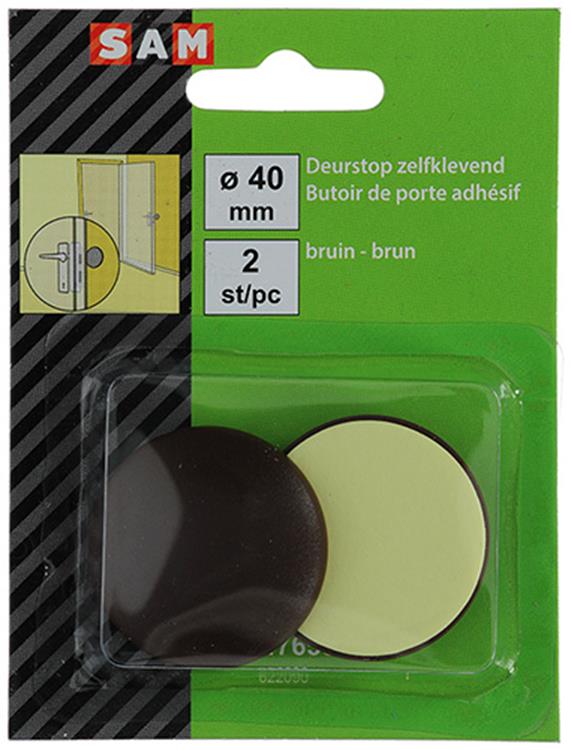 Mack 1047650 - Türstopper selbstklebend braun ø 40 mm 2 Stück | 6 Stück