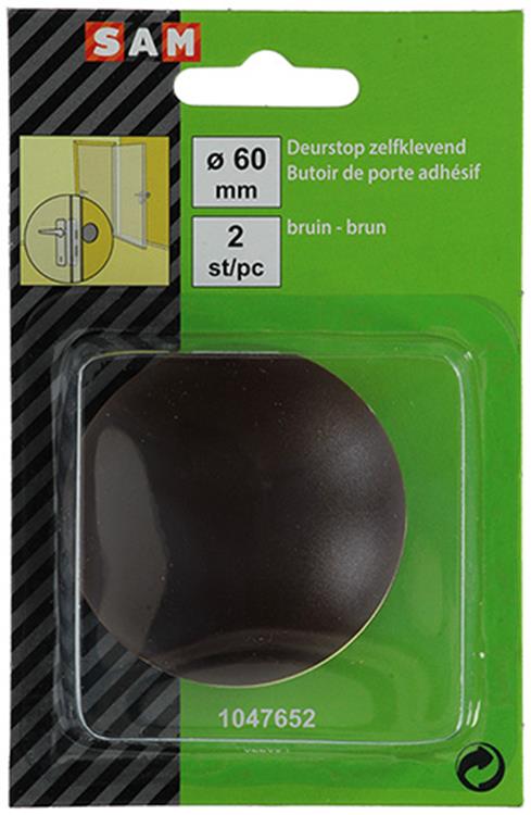 Mack 1047652 - Türstopper selbstklebend braun ø 60 mm 2 Stück | 6 Stück