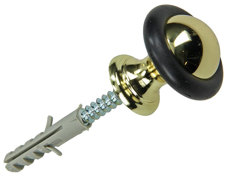 Mack 1047657 - Türstoppzylinder Modell vermessingt ø 28h28 mm 1 Stk. | 6 Stück