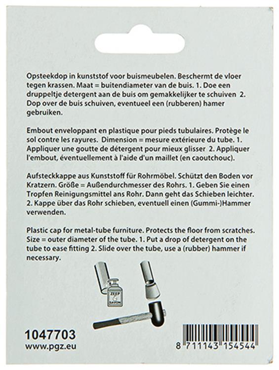 Mack 1047703 - opsteekdop kunststof schwarz ø 19 mm 4 St. | 6 Stück