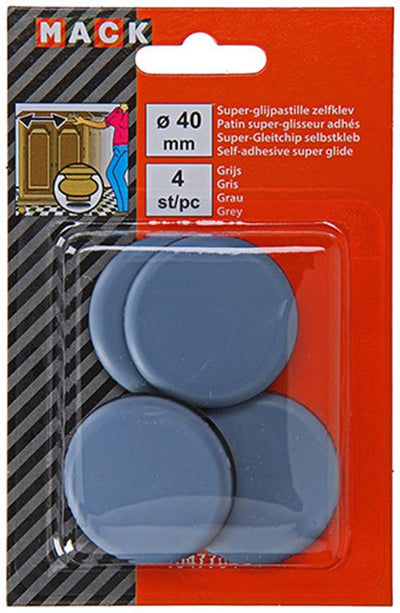 Mack 1047704 - Super glijpastille selfklevendgrijs ø 40 mm 4 St. | 12 Stück
