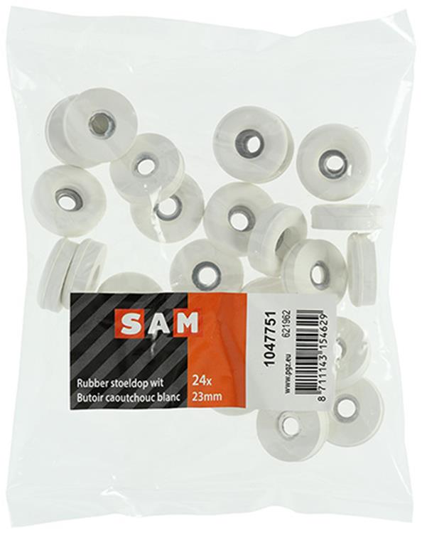 Mack 1047751 - Sitzkappengummi weiß ø 23 mm 24 Stück | 6 Stück
