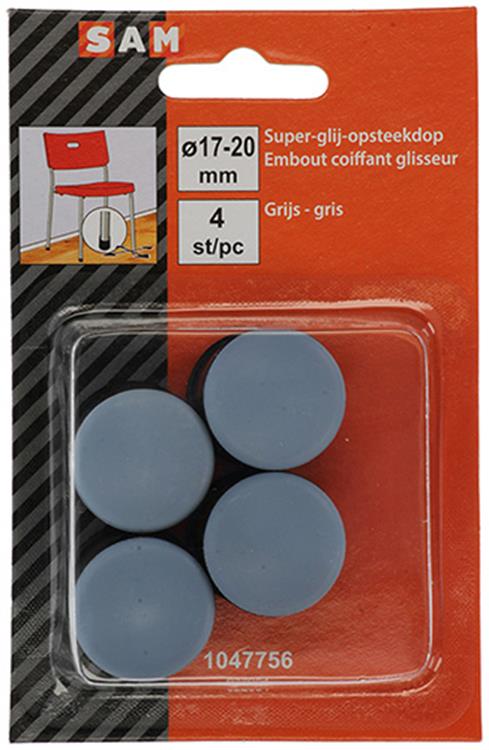 Mack 1047756 - Super-Gleitstopfen grau ø 17 - 20 mm 4 Stück | 6 Stück