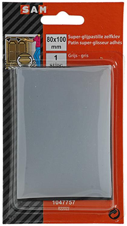 Mack 1047757 - Super-Gleitpastille selbstklebend grau 70 x 100 mm 1 Stk. | 12 Stück