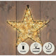Anna's Collection Stern aus schwarzem Metall, 36 cm, 300 LED-Blitz