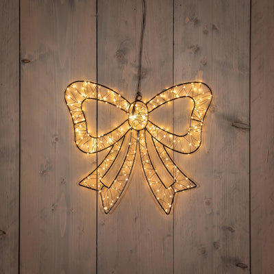 Anna's Collection beleuchtete Fliege 34 cm 278 LED IP44 mit Blitzfunktion, Timer-Dimmer