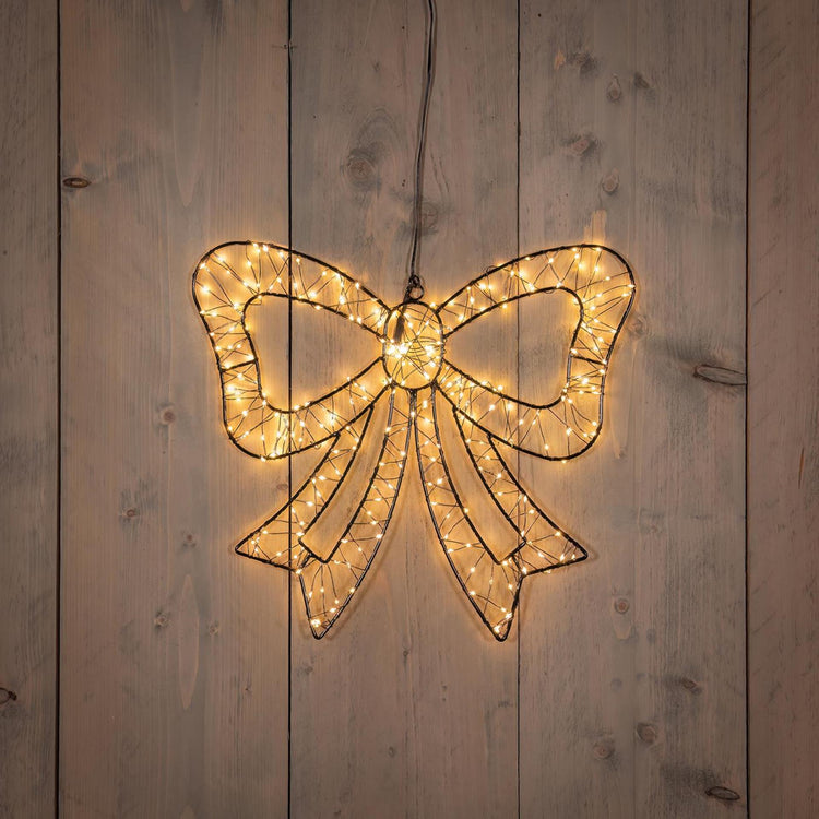 Anna's Collection beleuchtete Fliege 34 cm 278 LED IP44 mit Blitzfunktion, Timer-Dimmer