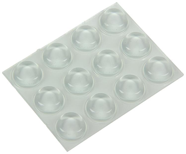 Mack 1047659 - Schalldämpfer selbstklebend transparent ø 13 mm 12 Stück | 12 Stück