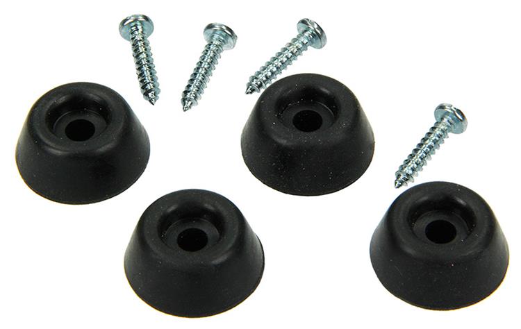Mack 1047662 - Gummistopfen + Schraube schwarz ø 22 mm 4 Stück | 6 Stück