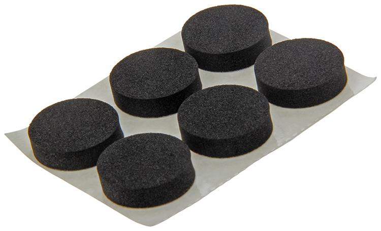 Mack 1047663 - Gummistreifen selbstklebend schwarz ø 19 mm 12 Stück | 12 Stück