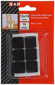 Mack 1047710 - Filzpastille selbstklebend braun 19 x 19 mm 18 Stück | 12 Stück - afbeelding 2
