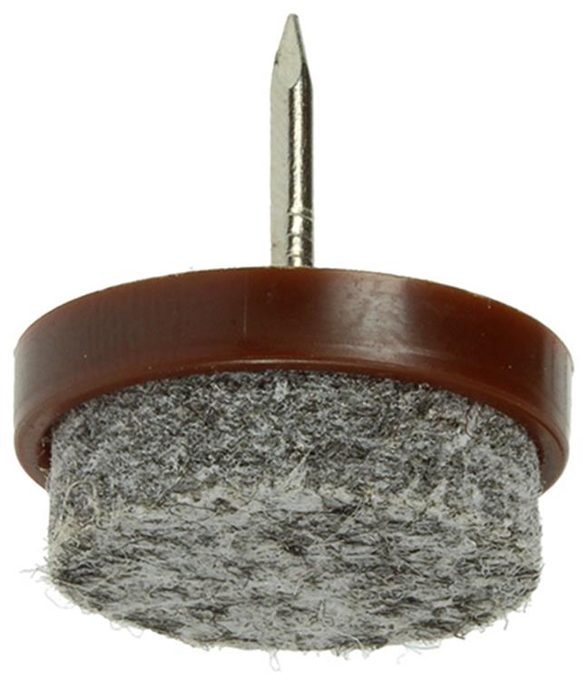 Mack 1047712 - Stuhlgleiter mit Nagelfilz braun ø 20 mm 8 Stück | 6 Stück