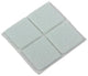 Mack 1047715 - Filzpastille selbstklebend weiß 25 x 25 mm 12 Stück | 12 Stück