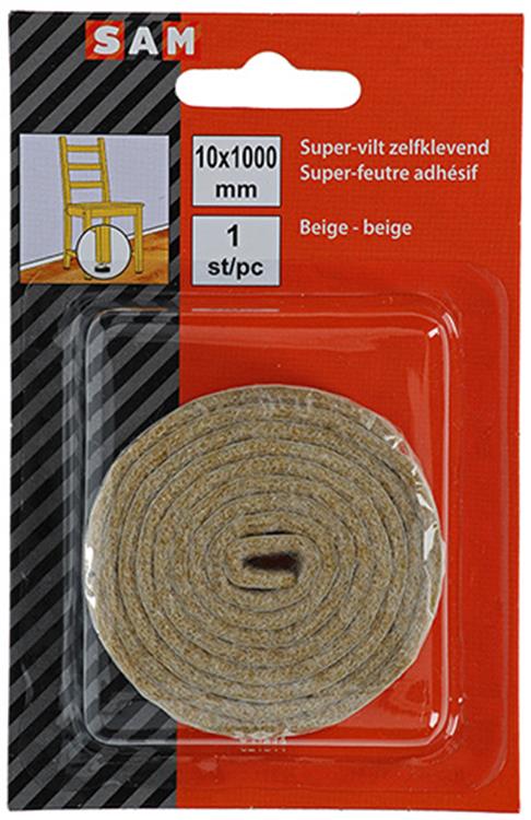 Mack 1047717 - Superfilz selbstklebend beige 10 x 1000 mm 1 Stk. | 12 Stück