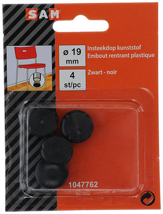 Mack 1047762 - Kunststoffstopfen schwarz ø 19 mm 4 Stück | 6 Stück