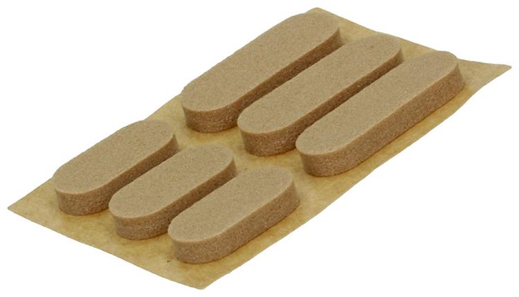 Mack 1047669 - Schalldämpfer selbstklebend braun 16 + 22x7 mm 24 Stück | 12 Stück