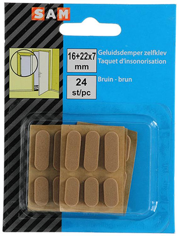 Mack 1047669 - Schalldämpfer selbstklebend braun 16 + 22x7 mm 24 Stück | 12 Stück