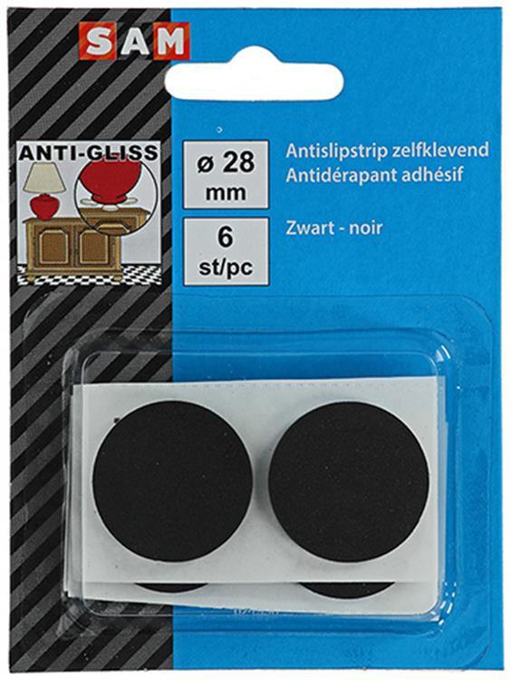 Mack 1047671 - Antirutschstreifen selbstklebend schwarz ø 28 mm 6 Stück | 12 Stück