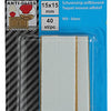 Mack 1047677 - Schaumstoffstreifen selbstklebend weiß 15 x 15 mm 40 Stück | 6 Stück