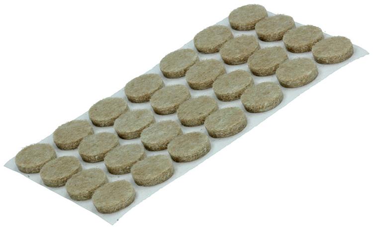 Mack 1047719 - Superfilz selbstklebend beige ø 10 mm 56 Stück | 12 Stück
