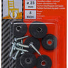 Mack 1047722 - Sitzkappengummi + Schraube schwarz ø 23 mm 8 Stück | 6 Stück