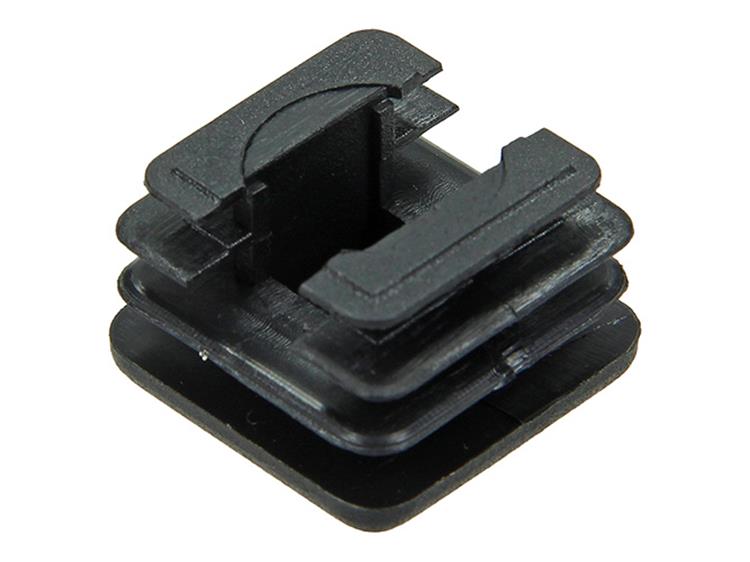 Mack 1047728 - Kunststoffstopfen schwarz 20 x 20 mm 4 Stück | 6 Stück