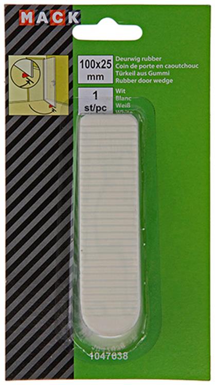 Mack 1047638 - Türkeil Gummi weiß 100 x 25 mm 1 St. Stk. | 6 Stück