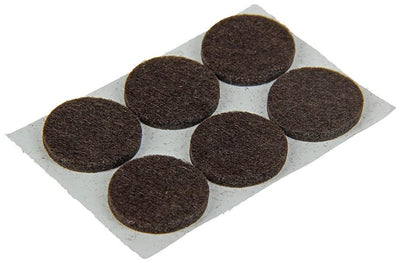 Mack 1047680 - Filzpastille selbstklebend braun ø 22 mm 12 Stück | 12 Stück