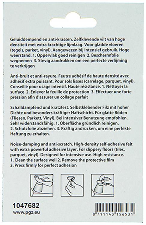 Mack 1047682 - Filzpastille selbstklebend braun ø 25 mm 12 Stück | 12 Stück